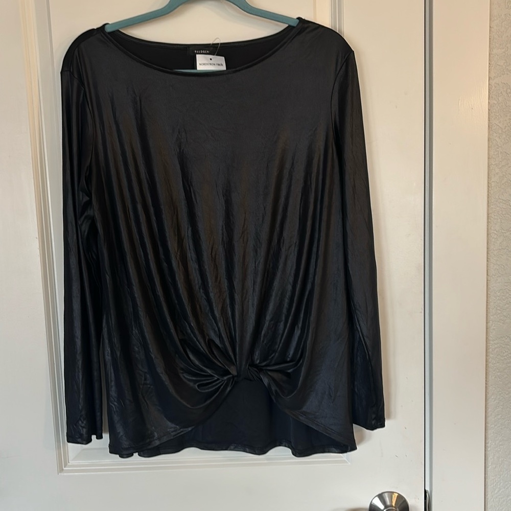 NWT Halogen Black slinky top.  Size Large